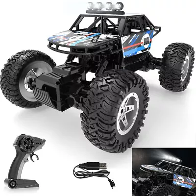 DEERC DE45 1/14 Scale Remote Control Car 4WD Off-Road Rock Crawler Monster Truck • £26.49