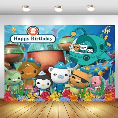 The Octonauts Backdrop Underwater World Kids Birthday Party Photo Background • £28.68