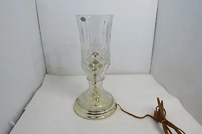 VTG Yugoslavia Lead Crystal Cut Glass Small Boudoir Table Lamp Clear Glass • $24.95