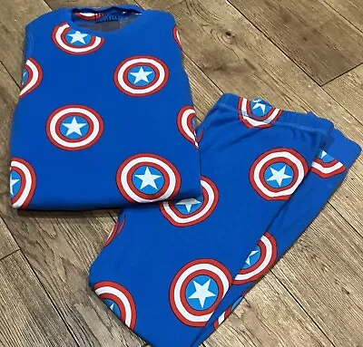 Boys Next Marvel Captain America Pjs Age 10 Years - Bnwot - Rrp £16 - • £8
