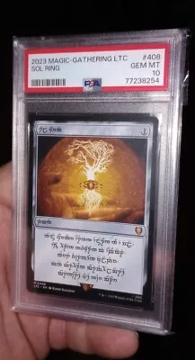 PSA 10 Gem Mint 1/3000 Elven Sol Ring (408) Lord Of The Rings MTG Free Shipping! • $1099