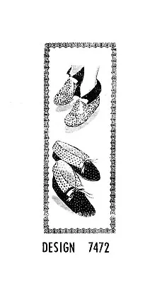 Quilted Cuffed Soft SLIPPERS S-M-L Mail Order Design 7472 Vintage Sewing Pattern • $6.50