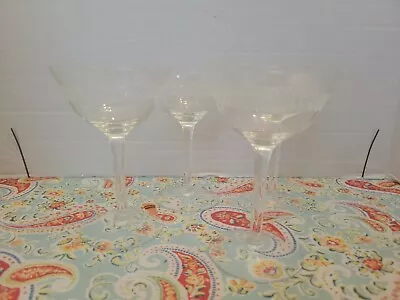 Vintage MCM Laurel Leaf Dessert Parfait Glasses • $4.99