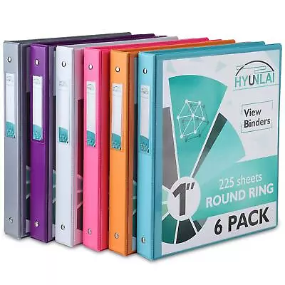 1 Inch 3 Ring Binder 1'' Round-Ring View Presentation View Binders Holds Up... • $29.77