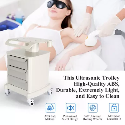 Mobile Trolley Cart For Ultrasound Imaging Scanner Hospital Beauty Salon Storage • $219.99