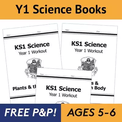 Year 1 Science Workbooks Books Bundle Ages 5-6 With Answers - CGP NEW • £12.95