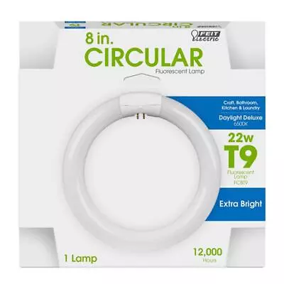 Feit Electric FC8T9/D 120V 22W 6500K 980 Lumens G10Q Circline Fluorescent Bulb • $11.61