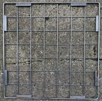 14” Reclaimed Grid Wall Mesh Chrome Panel Shop Retail Garage Wall Fitting Rustic • £8.95