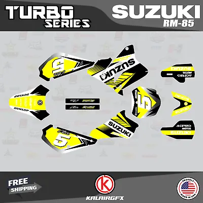 $49.99 • Buy Graphics Decal Kit For Suzuki RM85 (2001-2023) RM 85 Turbo Series - Yellow