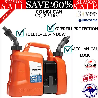 Husqvarna Combi Can Fuel Can Chainsaw Refuel Overfill Protection And Levelwindow • $112.77