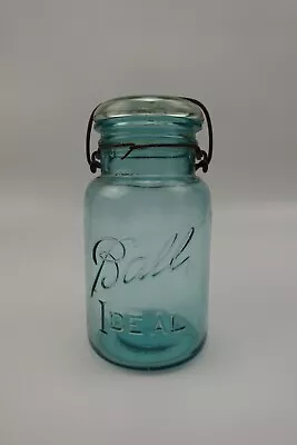 $9.99 • Buy Blue Glass Ball Ideal Jar Quart Size
