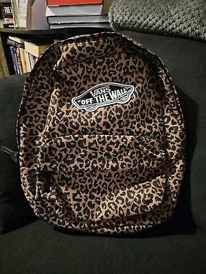 Vans Leopard Print Backpack Bag In Brown Realm Rucksack • £39.99