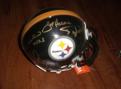 Steelers Steel Curtain Signed Autographed Authentic Mini Helmet W/coa • $300