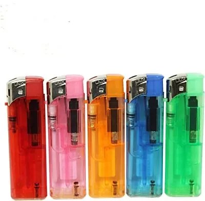 £3.75 • Buy Clear Electronic Lighters Refillable Gas Cig Adjustable Flame Lighter Pack Of 5