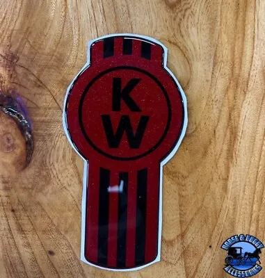 New Style Red/Black Kenworth Emblem Decal Replacement High Quality USA Made • $88.07