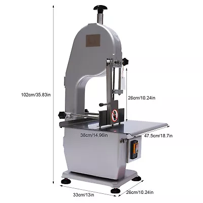  1500W Commercial Electric Meat Bone Saw Machine Frozen Meat Cutting Band Cutter • $414