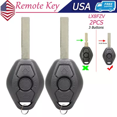 2 For BMW E81 E46 E39 E63 E38 E83 E53 E36 EWS Entry Remote Key 3 Button 315MHz • $15.19