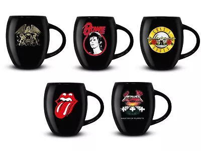 NEW MUG DAVID BOWIE METALLICA GUNS N' ROSES QUEEN OVAL CERAMIC ROCK 15oz/425ml • £13.99