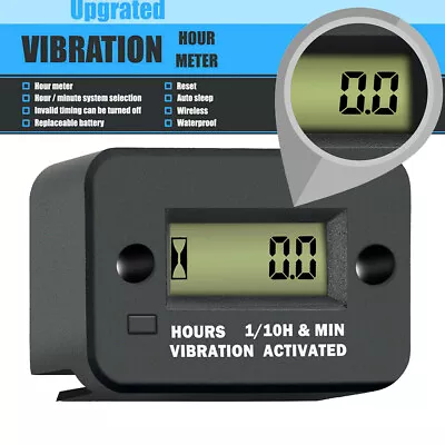 Digital Vibration Hour Meter Gauge Wireless For Motorcycle Snowmobile ATV AS • $11.99