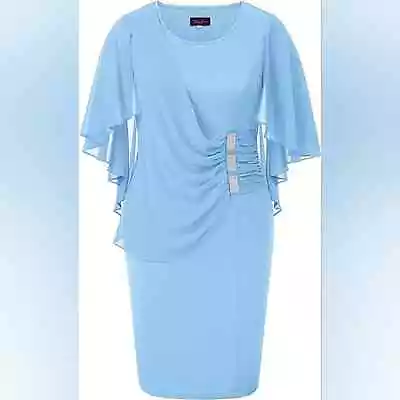 Hanna Nikole New Blue Dress Wedding Party Mother Of Bride  Formal Size M • $27