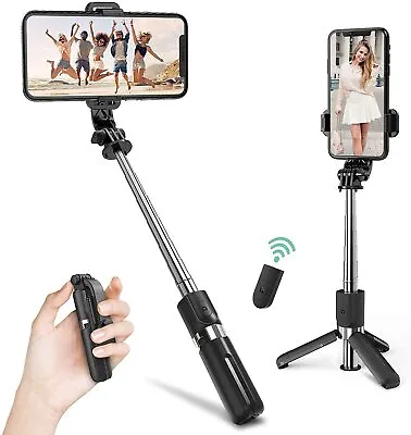 Mini Selfie Stick Deerfun 4 In 1 Bluetooth Selfie Stick Tripod Extendable Porta • £19.99