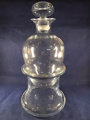 Modernist Danish Holmegaard Fejo Clear Glass Ice Bucket & Decanter Set • £95