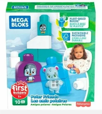 MEGA BLOKS Polar Friends First Building Blocks Toy Age 1+ ECO Friendly • £7.95