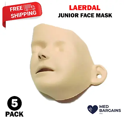 Laerdal Junior Manikin Faces 183010 Realistic Face Mask - 5 Pack • $75.95