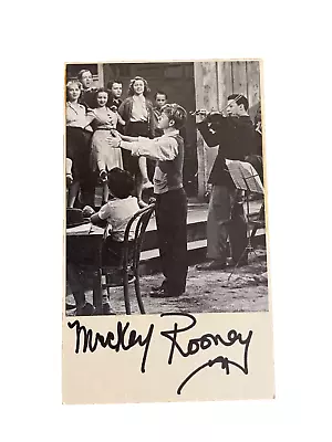 AUTOGRAPH - Signed  - MICKEY ROONEY Print • $25