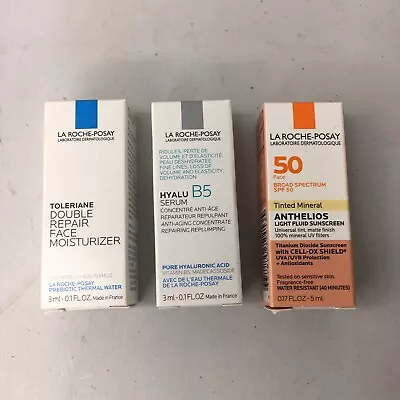 La Roche-Posay Lot Face Moisturizer Hyalu Serum B5 Anthelios Fluid Sunscreen • $17.95