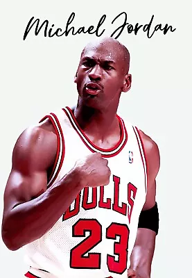 Famous Basketball Player Michael Jordan Canvas Poster Wall Art Birthday Gift (a) • $21.99