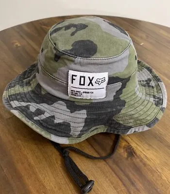 Fox Racing Flex Fit Camo Green Bucket Hat • $15