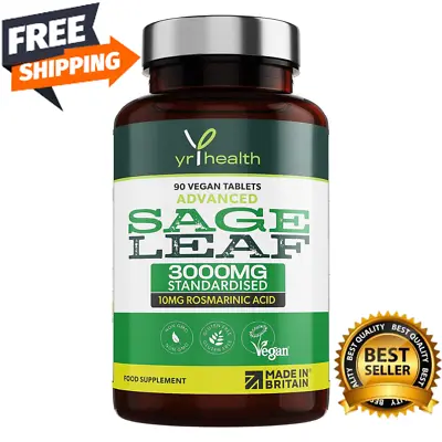 Sage Tablets 3000mg High Strength For Hot Flushes Night Sweats Perimenopause • £11.73