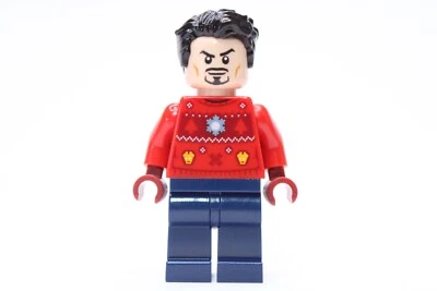 $7.99 • Buy NEW LEGO® Marvel Tony Stark Minifigure - Christmas Sweater 76196