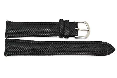 18mm Black Padded Stitched Waterproof Watch Band Fits Timex Expedition Field • $12.50