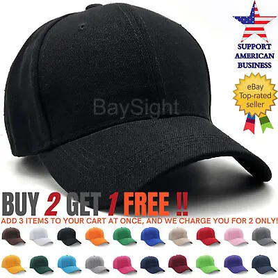 Solid Plain Baseball Cap Trucker Camo Blank Hat Ball Men Women Adjustable VC • $3.75