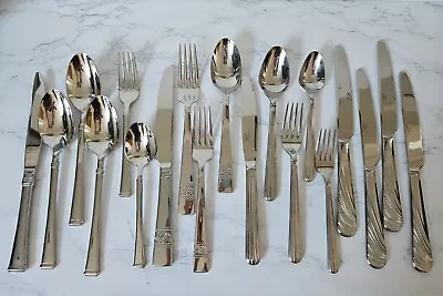 MIKASA 18/10 Stainless Steel Mixed Flatware Silverware Lot 19 Pieces #886B • $35