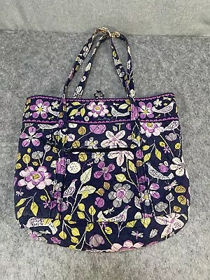 Vera Bradley FLORAL NIGHTINGALE Tote Bag Shoulder Quilted Purse Retired  • $20