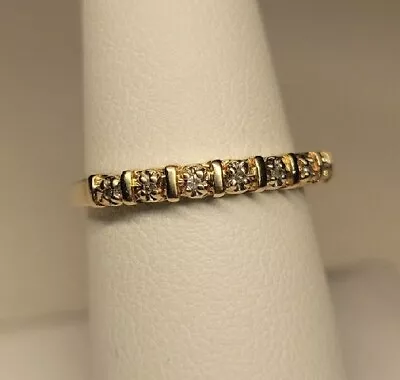 £96.70 • Buy Ladies Designer M&GN 10K Yellow Gold Diamond Band Size 8.5