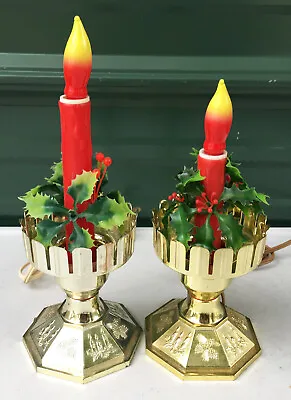 Christmas Flame Bulb Electric Candle Lights Vintage Plastic • $10.99