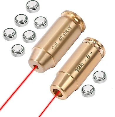Bore  Laser Sight 9mm&Cal.40 S&W Set Zeroing Red Dot Boresighter With Batteries • $16.99