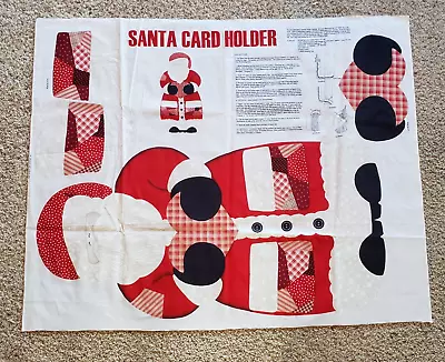 New Vintage Santa Card Holder Fabric Panel Springs Industries Cut N Sew • $8