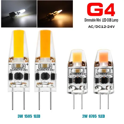 G4 AC/DC12V-24V Dimmable LED COB Light 2W 0705 3W 1505 G4 COB Lamp Bulb White • $7.82