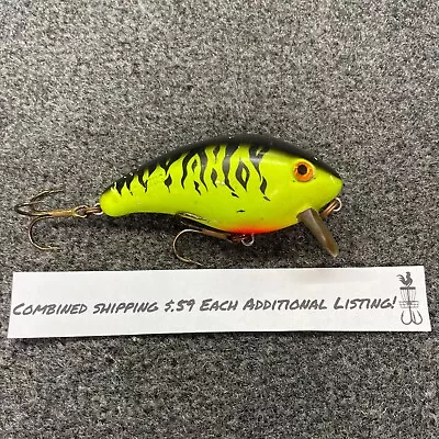 Mann's 1- Minus Double Stamp Vintage Crankbait Fishing Lure 3  5/8oz - Fire Shad • $12.99