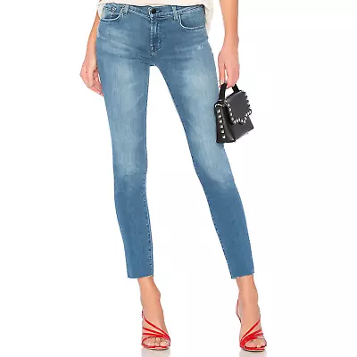 J Brand 811 Mid Rise Skinny In Icon Blue Distressed Women's Size 26 • $59