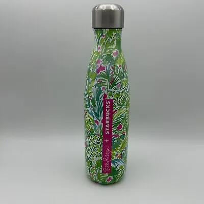 Retired STARBUCKS Water Bottle-S'well Lilly Pulitzer Palm Beach Jungle • £15.07