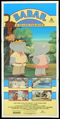 BABAR Original Daybill Movie Poster Jean De Brunhoff King Of The Elephants • $16.09