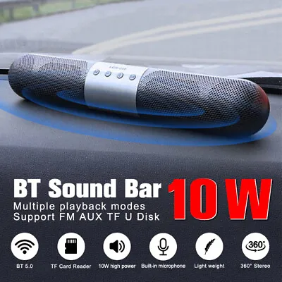 Wireless Bluetooth Speaker TV Sound Bar Home Theater Stero USB AUX FM Subwoofer • £14.24