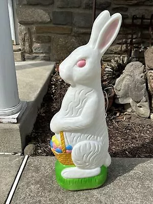 31  Lighted EASTER BUNNY RABBIT BLOW MOLD Don Featherstone White Chocolate • $75