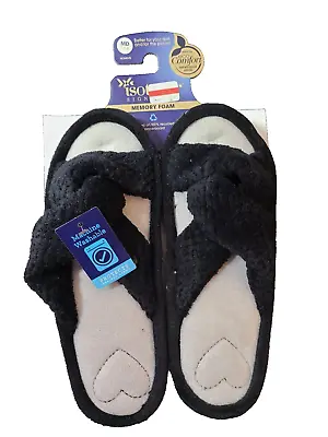 Isotoner Womens Slippers Eco Comfort Memory Foam 7.5-8 • $3.99